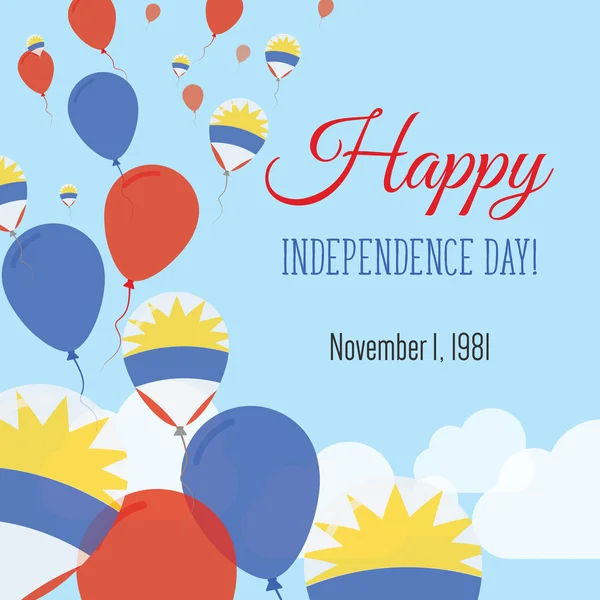 Independence Day Flat Greeting Card. — Stock Vector