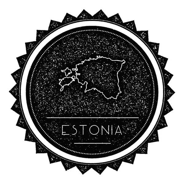 Estonia Mapa etiqueta con diseño de estilo vintage retro . — Vector de stock