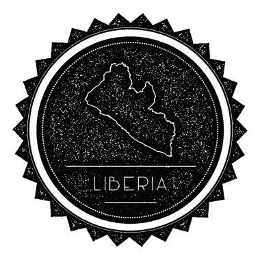 Liberya Haritası etiket Retro Vintage ile tasarım tarz.