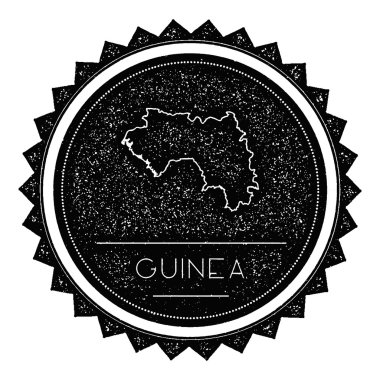 Gine Haritası etiket Retro Vintage ile tasarım tarz.