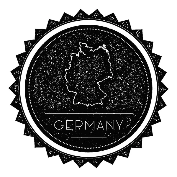 Etiqueta de mapa de Alemania con diseño de estilo vintage retro . — Vector de stock