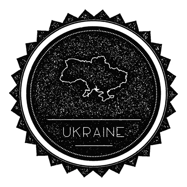 Україна карта етикетку з ретро Vintage стиль дизайну. — стоковий вектор
