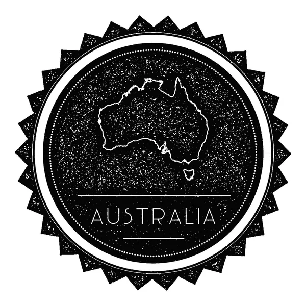 Australia Harta eticheta cu design retro epocă stil . — Vector de stoc