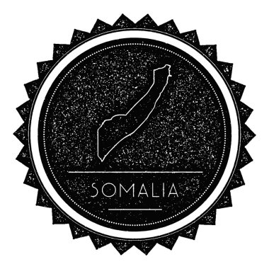 Somali Haritası etiket Retro Vintage ile tasarım tarz.