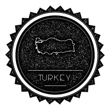 Türkiye'de harita etiket Retro Vintage ile tasarım tarz.