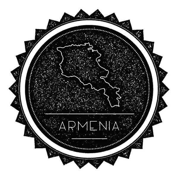 Этикетка карты Армении с ретро-винтажным дизайном . — стоковый вектор