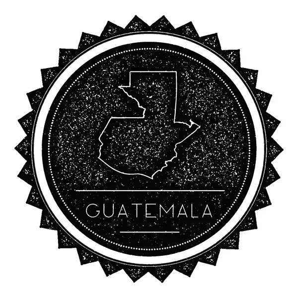 Метка карты Гватемалы с ретро-винтажным дизайном . — стоковый вектор