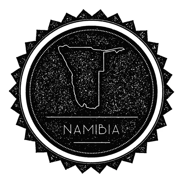 Etiqueta de mapa da Namíbia com design estilo vintage retro . — Vetor de Stock