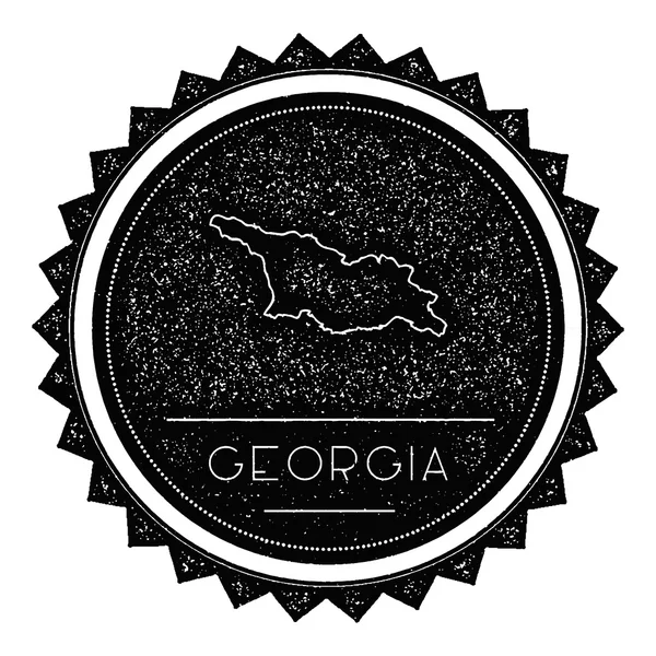 Etiqueta de mapa de Georgia con diseño de estilo vintage retro . — Vector de stock