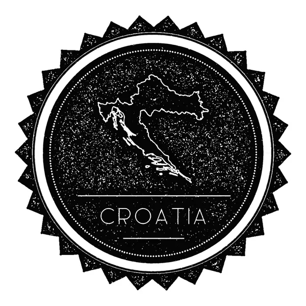 Хорватія етикетці карти з ретро Vintage стиль дизайну. — стоковий вектор
