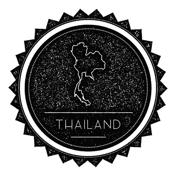 Etiqueta de mapa de Tailandia con diseño de estilo vintage retro . — Archivo Imágenes Vectoriales
