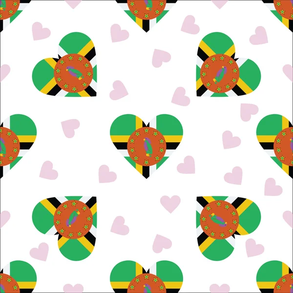 Dominica independence day seamless pattern. — Stock Vector