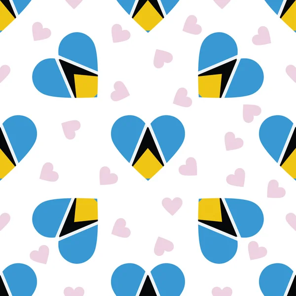 Stock vector Saint Lucia independence day seamless pattern.