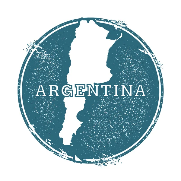 Carimbo de borracha Grunge com nome e mapa da Argentina, ilustração vetorial . —  Vetores de Stock