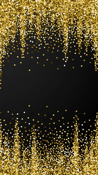 Glitter de oro confeti espumoso de lujo. Dispersos — Archivo Imágenes Vectoriales
