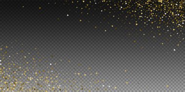 Altın üçgenler, ışıl ışıl konfeti. Scattere