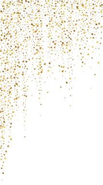 Şenlikli manyetik konfeti. Kutlama yıldızları. Altın