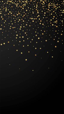 Altın yıldızlı, ışıl ışıl konfeti. Dağınık zm