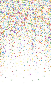 Şenlikli mükemmel konfeti. Kutlama yıldızları. Rai!