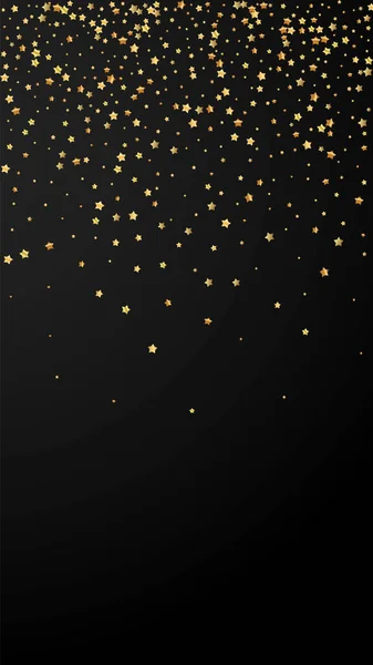 Étoiles d'or luxe confettis étincelants. Dispersé sm — Image vectorielle