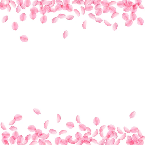 Пелюстки Сакури падають. Романтичний рожевий шовк — стоковий вектор