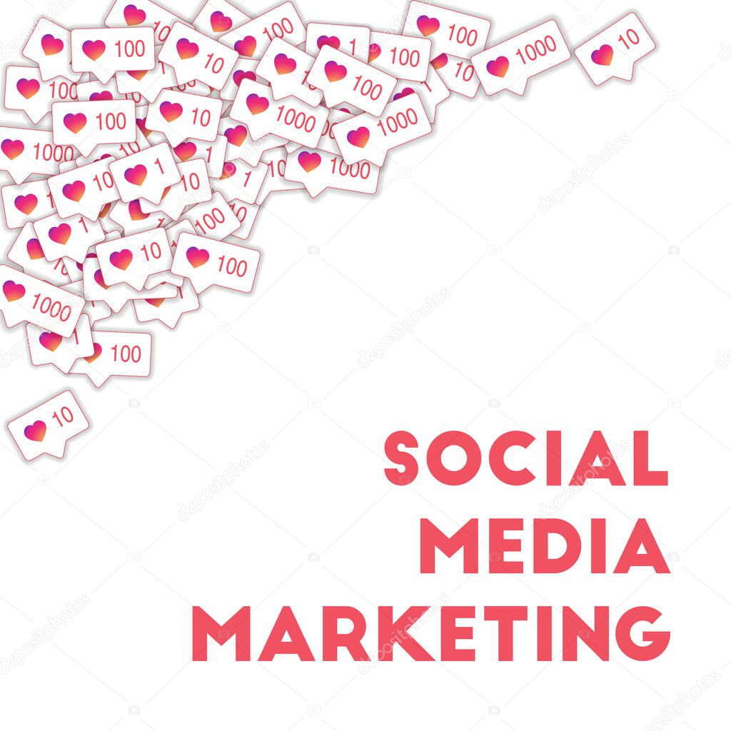 Social media icons. Social media marketing concept