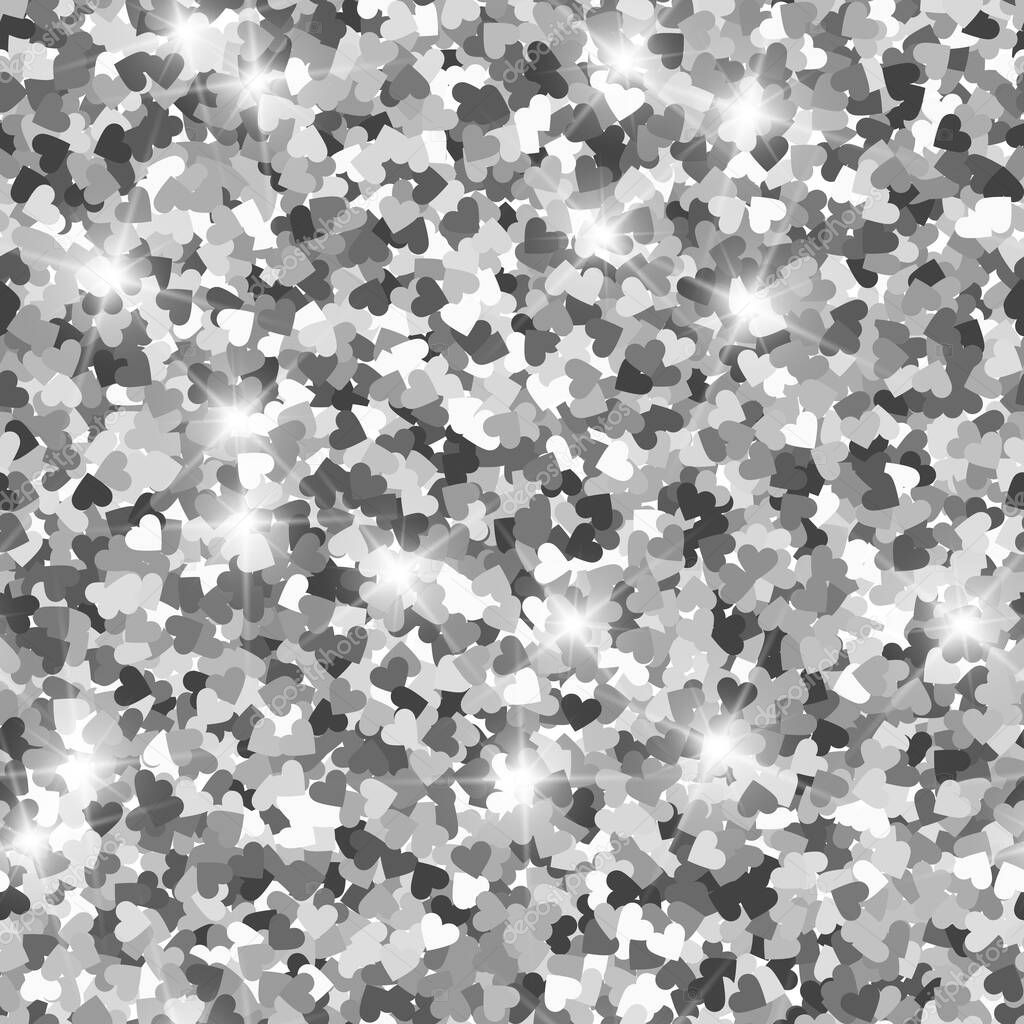 Glitter seamless texture. Actual silver particles.