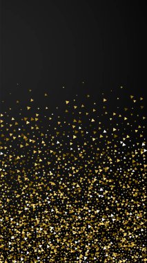 Altın üçgenler, ışıl ışıl konfeti. Scattere