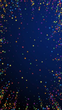 Ekstra şenlikli konfeti. Kutlama yıldızları. Gökkuşağı