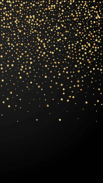 Estrellas de oro confeti espumoso de lujo. Dispersos sm — Vector de stock