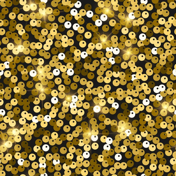 Csillogó, zökkenőmentes textúra. Csodálatra méltó arany részecskék — Stock Vector