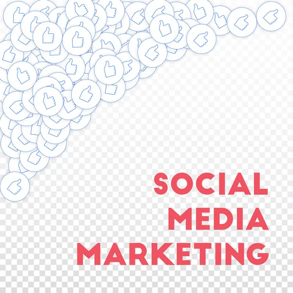 Ícones de mídia social. Conceito de marketing de mídia social —  Vetores de Stock