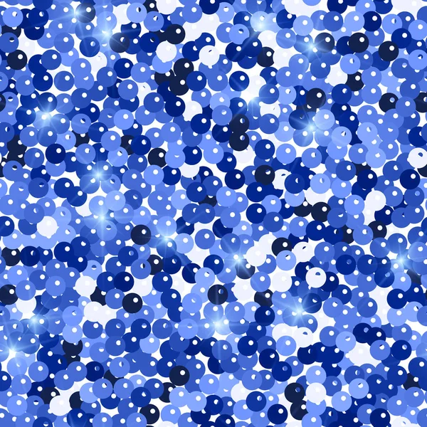Textura sin costura brillo. Admirables partículas azules — Vector de stock