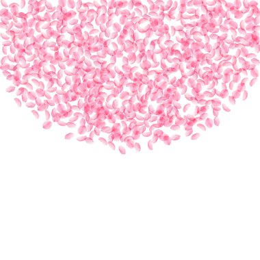 Sakura yaprakları dökülüyor. Romantik pembe ipeksi.