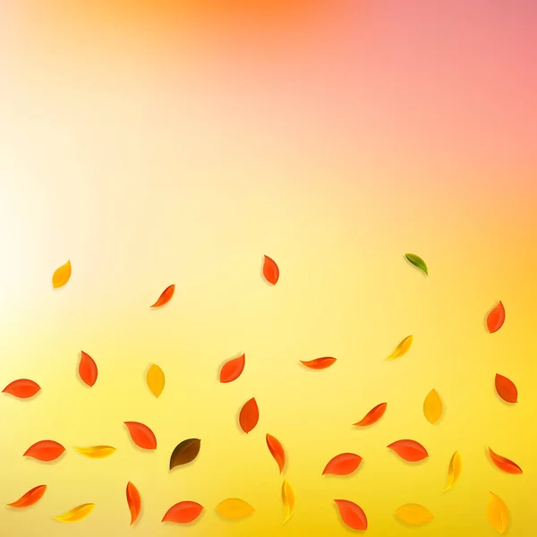 Fallende Herbstblätter. Rot, gelb, grün, braun — Stockvektor