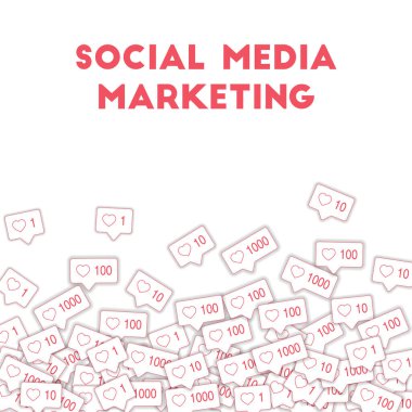 Sosyal medya simgeleri. Sosyal medya pazarlama kavramı