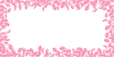 Sakura yaprakları dökülüyor. Romantik pembe parlak b