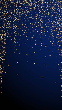 Altın yıldızlı, ışıl ışıl konfeti. Dağınık zm