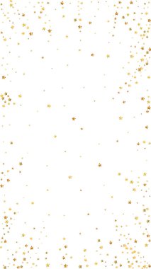 Altın yıldızlı, ışıl ışıl konfeti. Dağınık zm