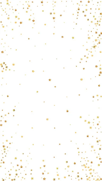 Estrellas de oro confeti espumoso de lujo. Dispersos sm — Vector de stock