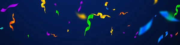 Streamers y confeti. serpentinas festivas oropel a — Vector de stock