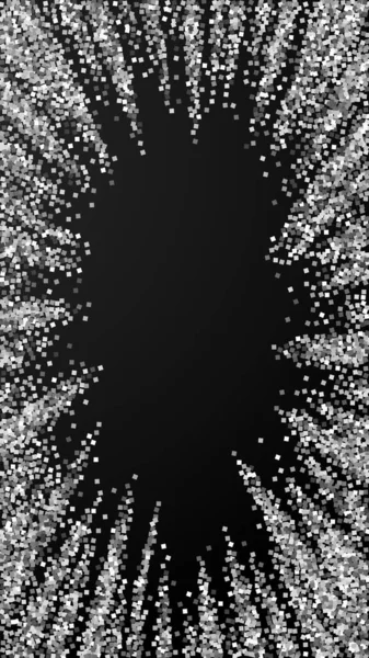 Confettis étincelants luxe paillettes argent. Éparpillement — Image vectorielle