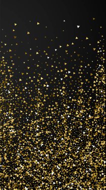 Altın üçgenler, ışıl ışıl konfeti. Scattere