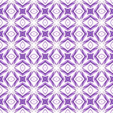 Döşemeli suluboya arka plan. Mor garip boho 