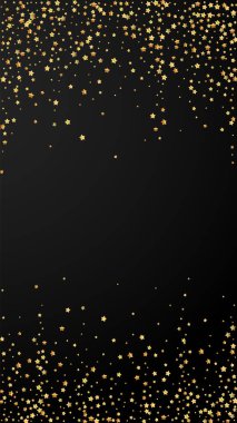 Altın yıldızlı, ışıl ışıl konfeti. Dağınık zm