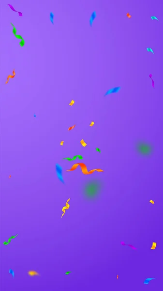 Streamers dan confetti. Tinsel pita warna-warni - Stok Vektor