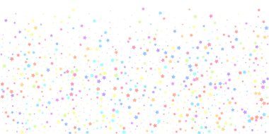 Şenlikli konfeti. Kutlama yıldızları. Renkli yıldız