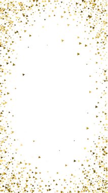 Altın üçgenler, ışıl ışıl konfeti. Scattere