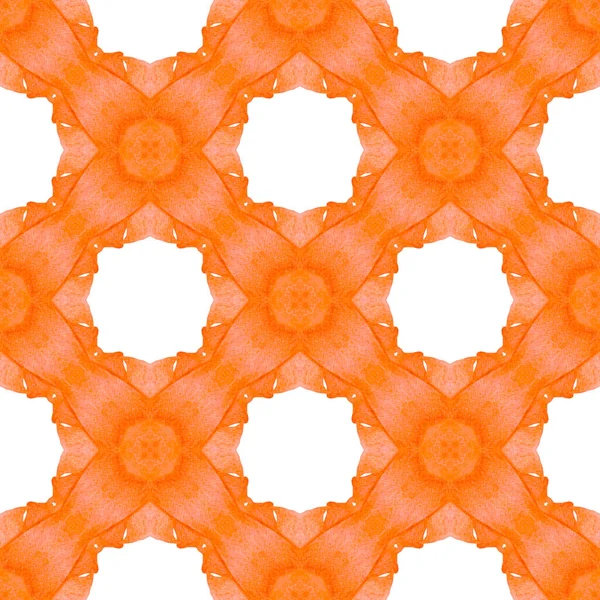 Mosaic seamless pattern. Orange fetching boho — Stock Photo, Image