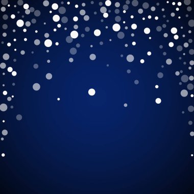 Beyaz noktalar Noel arkaplanı. İnce uçan sno